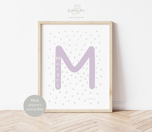 Dotty Initial Print - Personalise me