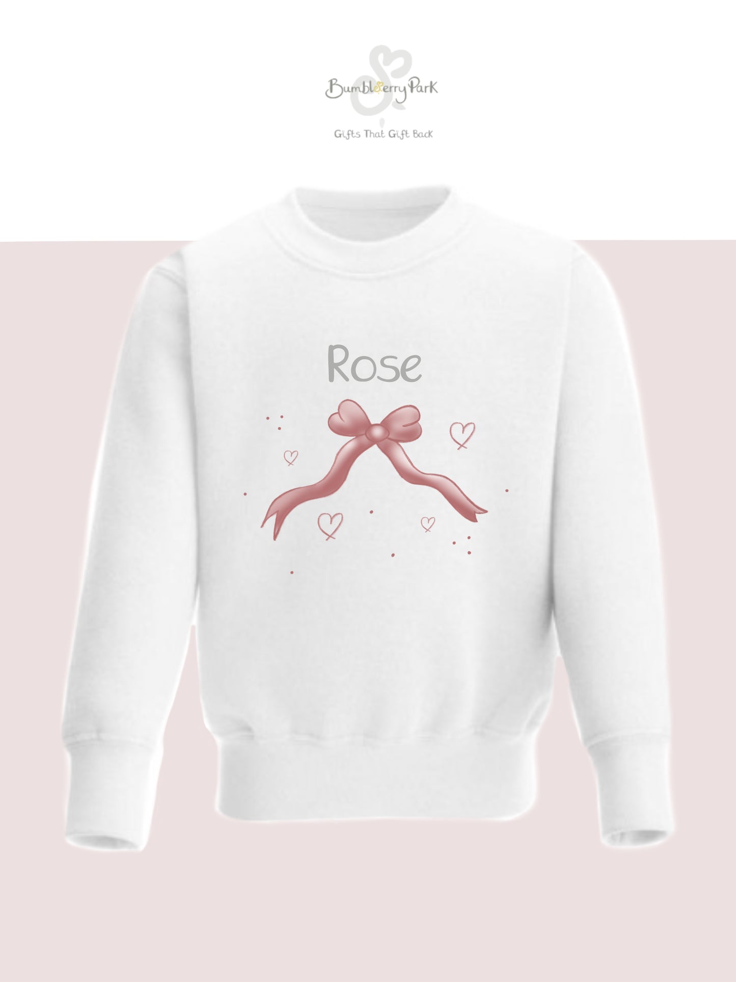 Pink Bow - T-Shirt / Sweatshirt - Personalise me