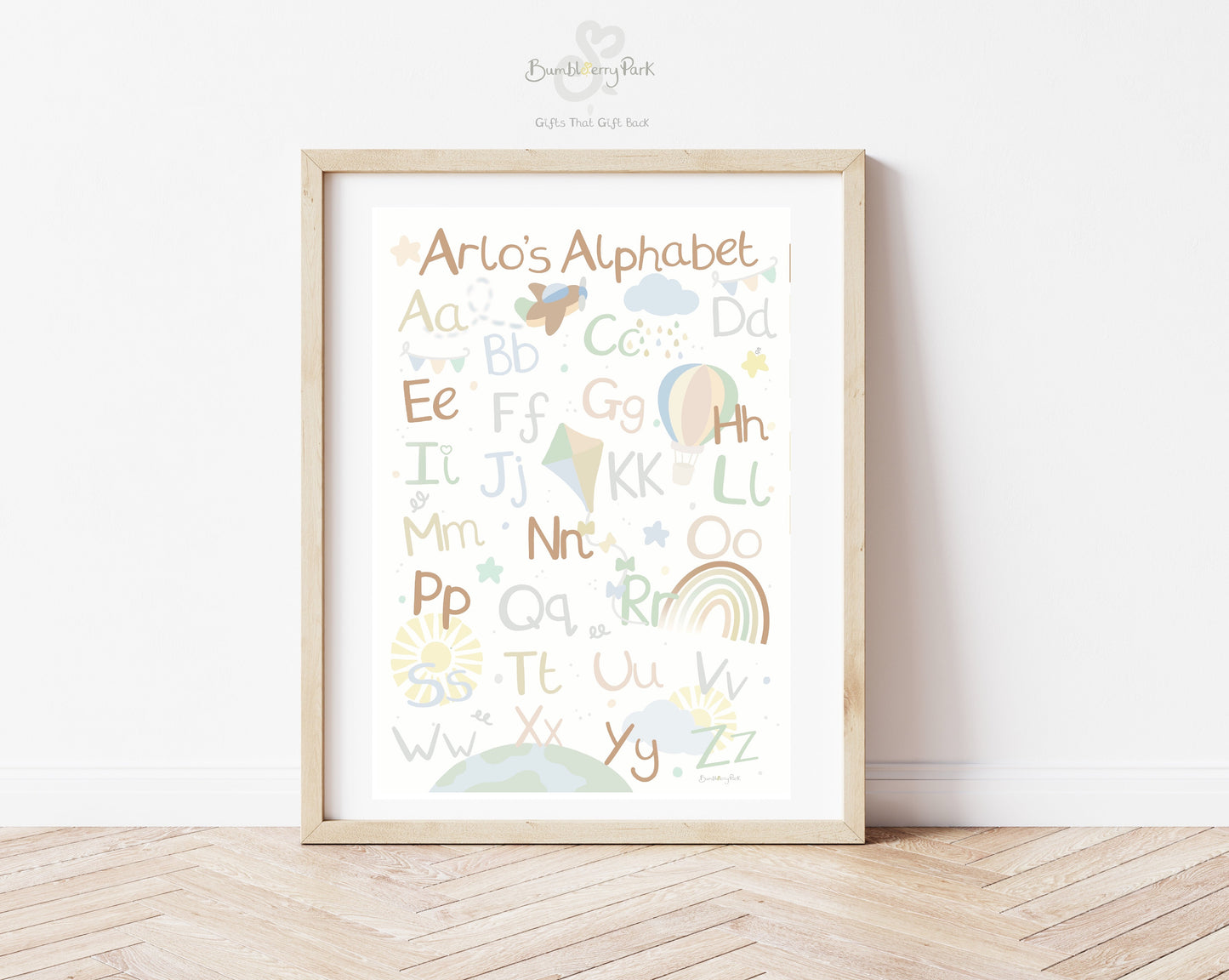 neutral scandi alphabet letters print